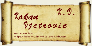 Kokan Vjetrović vizit kartica